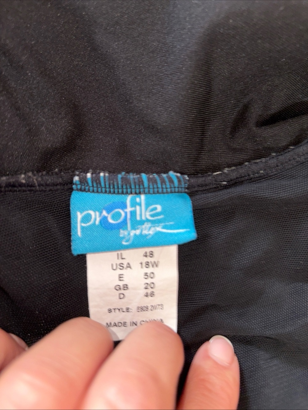 Profile by Gottex Black/ Leopard Onepiece Swimwear Size 18W - Picture 9 of 10